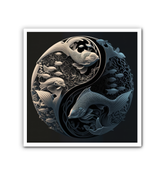 Artistic equinox representation on canvas for modern decor.
